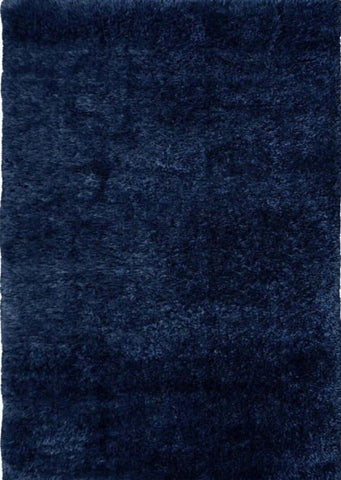 Lagom navy shaggy rug with plush textured surface in deep navy blue perfect for cozy living spaces