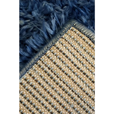 Lagom Navy Shaggy Rug - Rugs