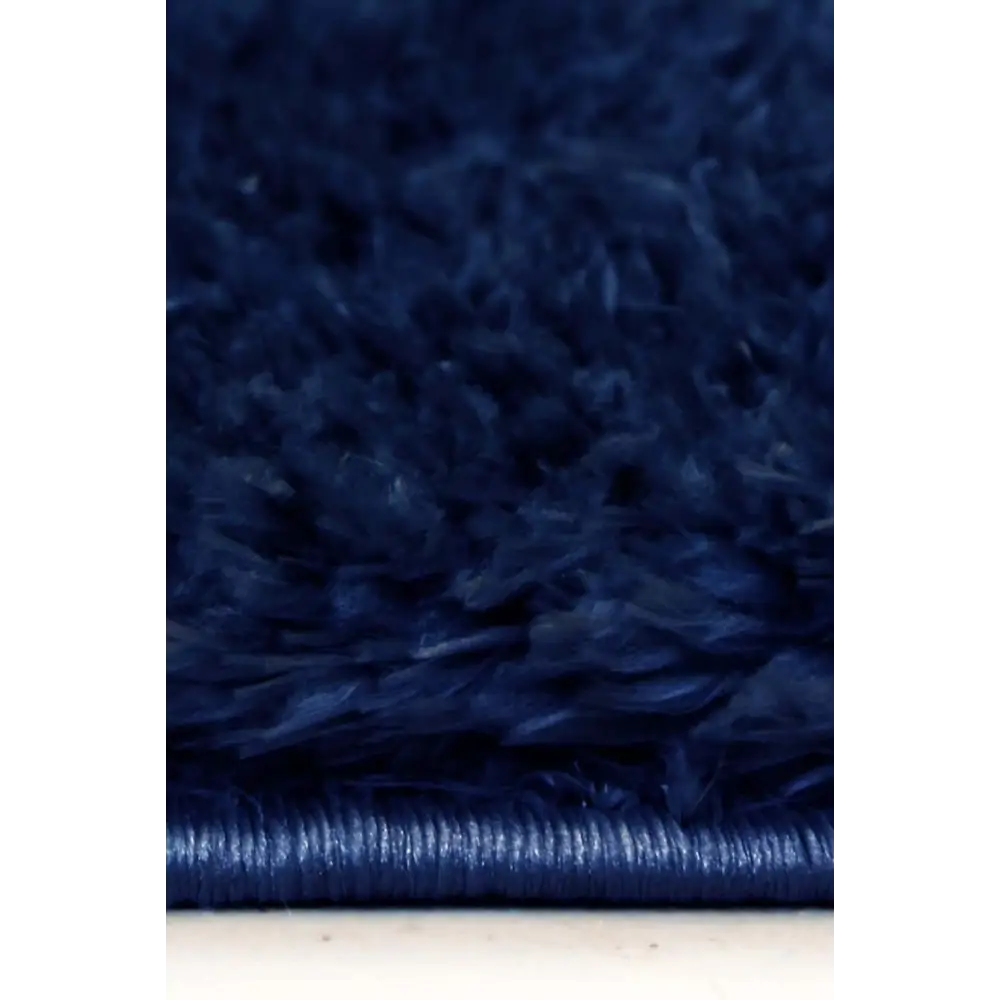 Lagom Navy Shaggy Rug - Rugs