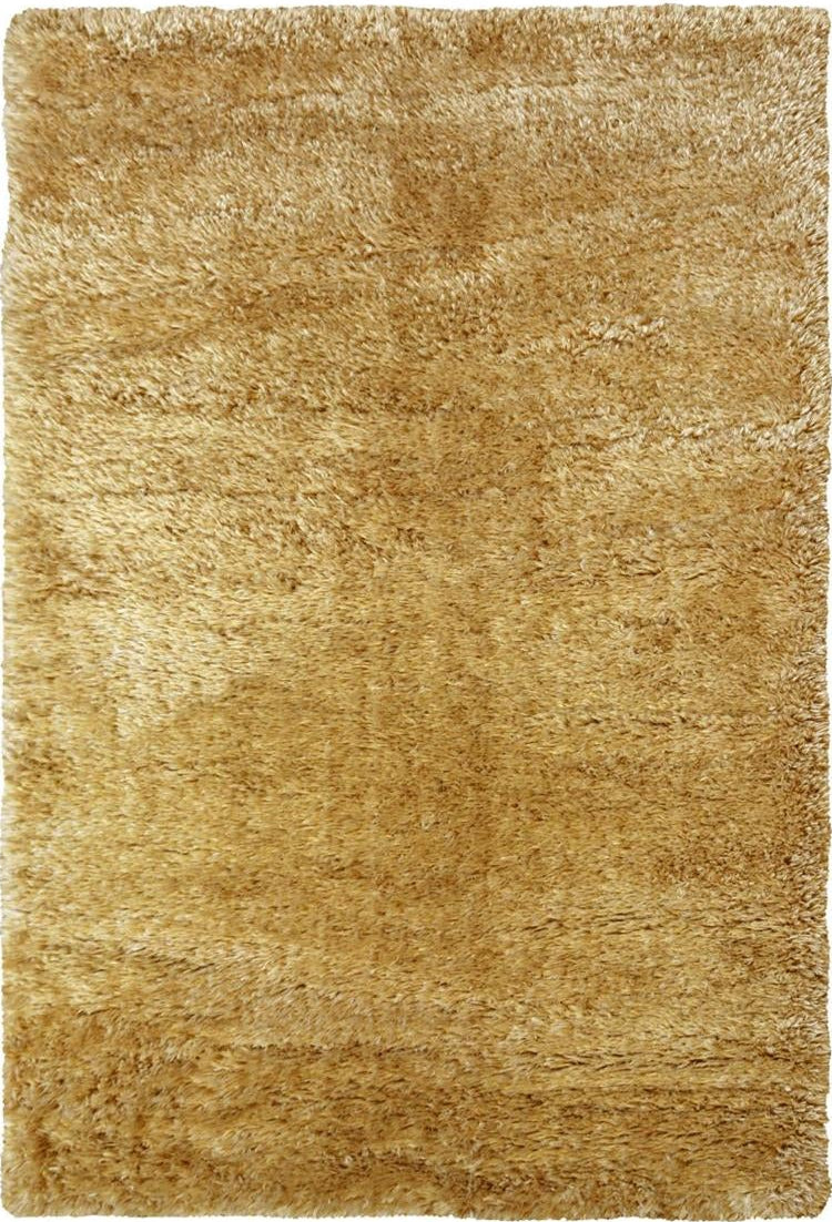 A plush lagom ochre shaggy rug with a soft dense pile and uniform texture perfect for cozy spaces