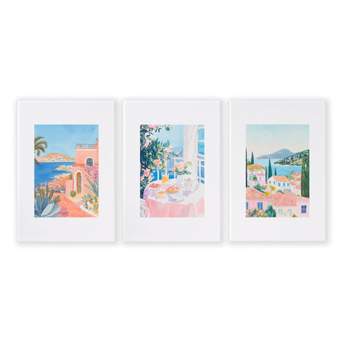 Large Canvas Pictures For Living Room | Set of 3 Beach Decor Wall art Prints