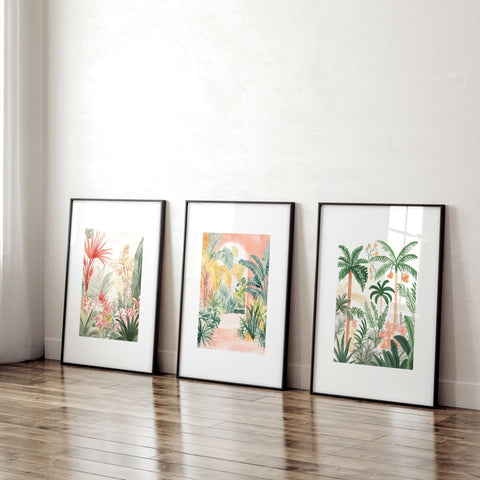 Large Canvas Wall Art For Living Room | Set of 3 Beach Decor Wall art Prints