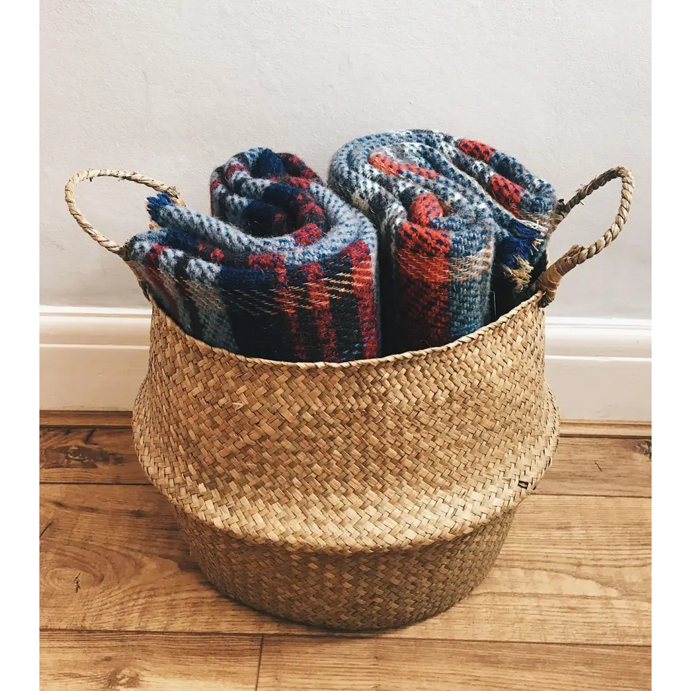 Large Checked Random Recycled Wool Blanket - Throws & Blankets