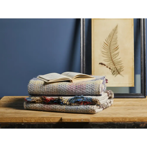 Large Checked Random Recycled Wool Blanket - Throws & Blankets