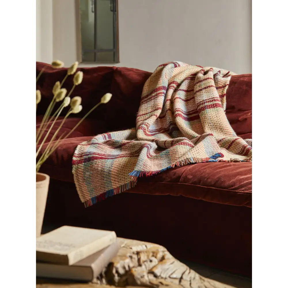 Large Checked Random Recycled Wool Blanket - Throws & Blankets
