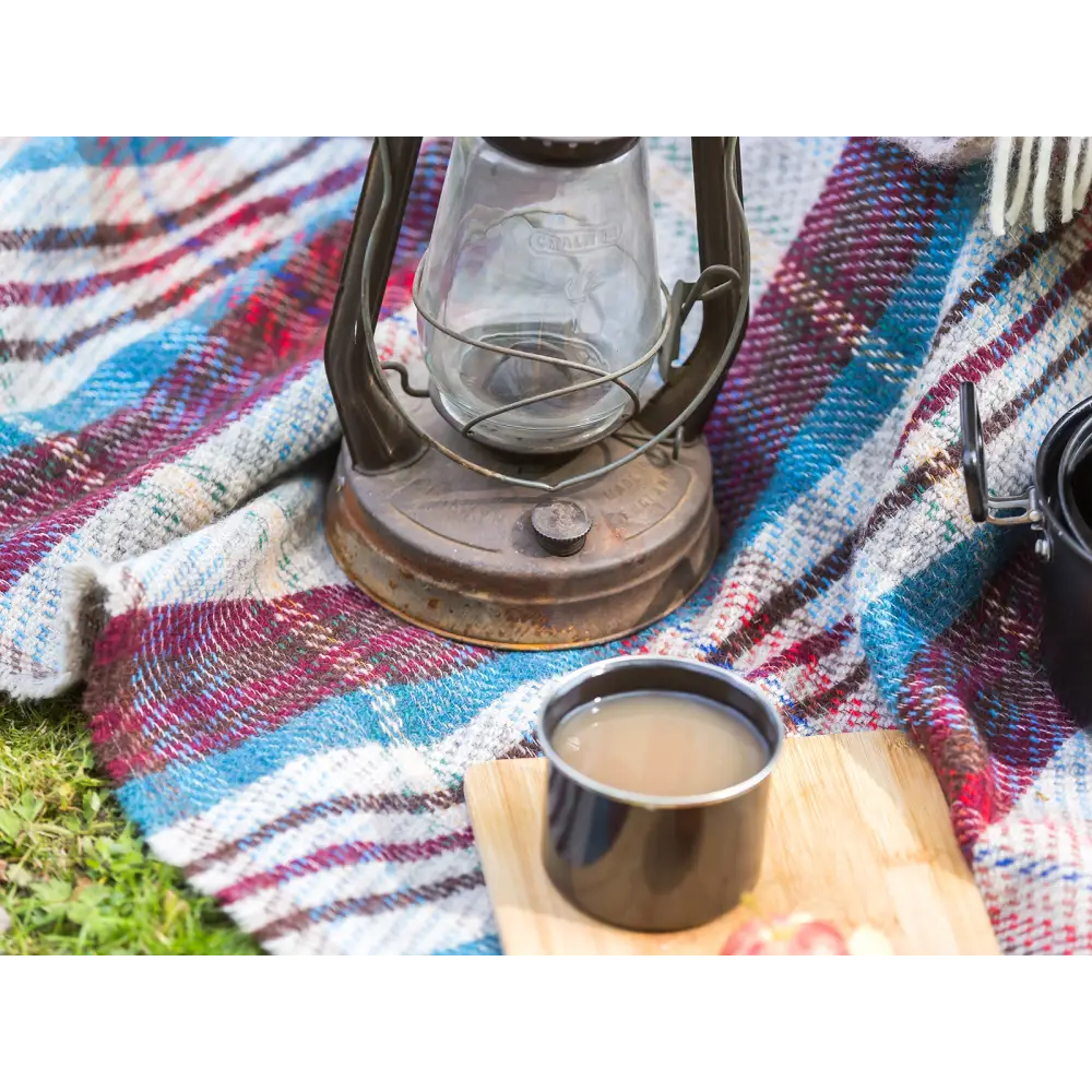 Large Checked Random Recycled Wool Blanket - Throws & Blankets