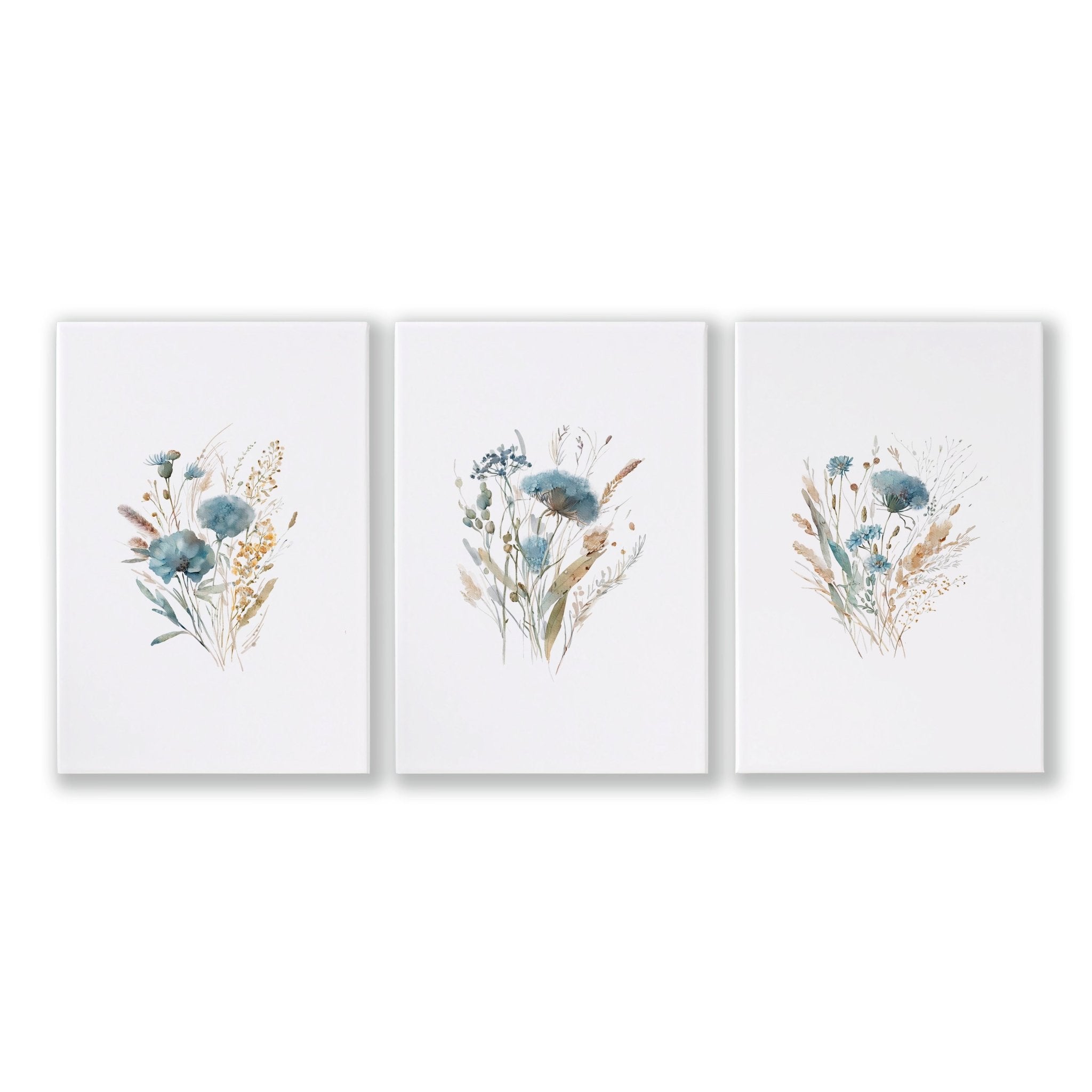 Large Picture For Bedroom | Set of 3 Botanical Art Prints