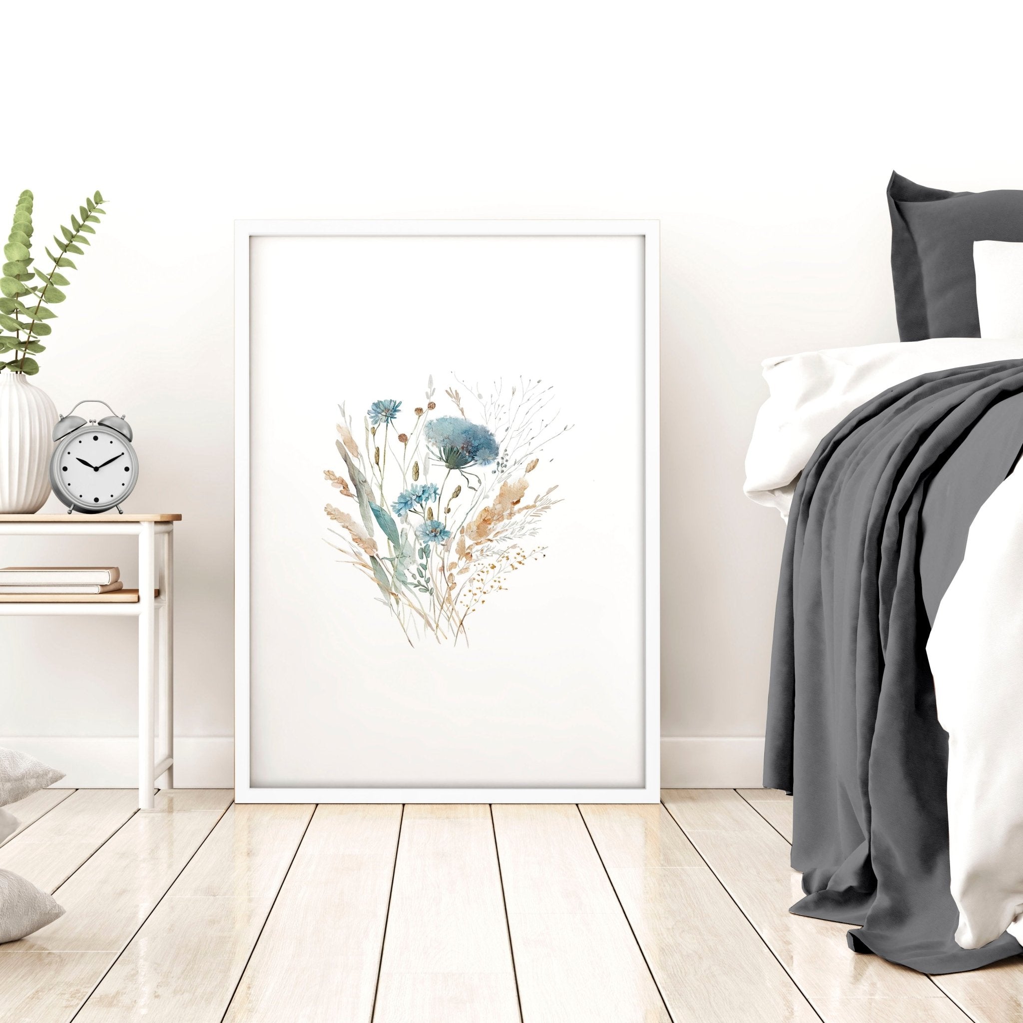 Large Picture For Bedroom | Set of 3 Botanical Art Prints