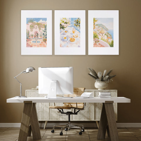 Large Pictures For Wall | Set of 3 Beach Decor Wall art Prints