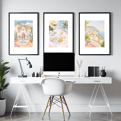 Large Pictures For Wall | Set of 3 Beach Decor Wall art Prints