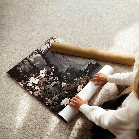 Large Pictures With Frames | Set of 3 Chinoiserie Wall art Prints