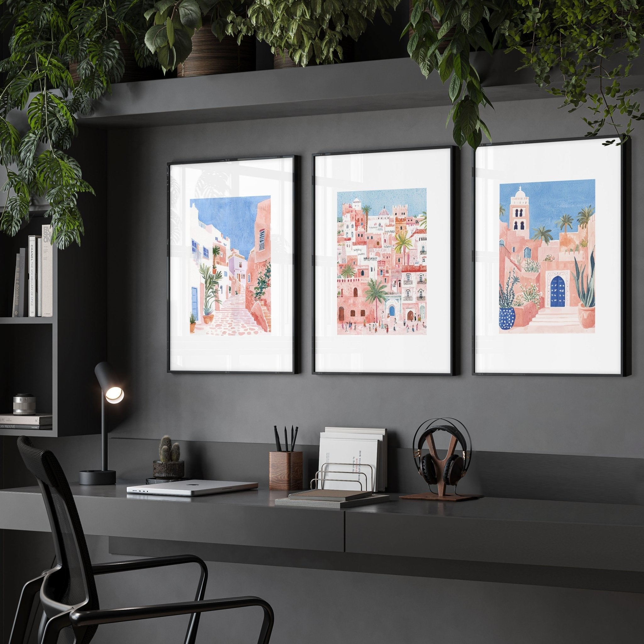 Large Wall Framed Art | Set of 3 Beach Decor Wall art Prints
