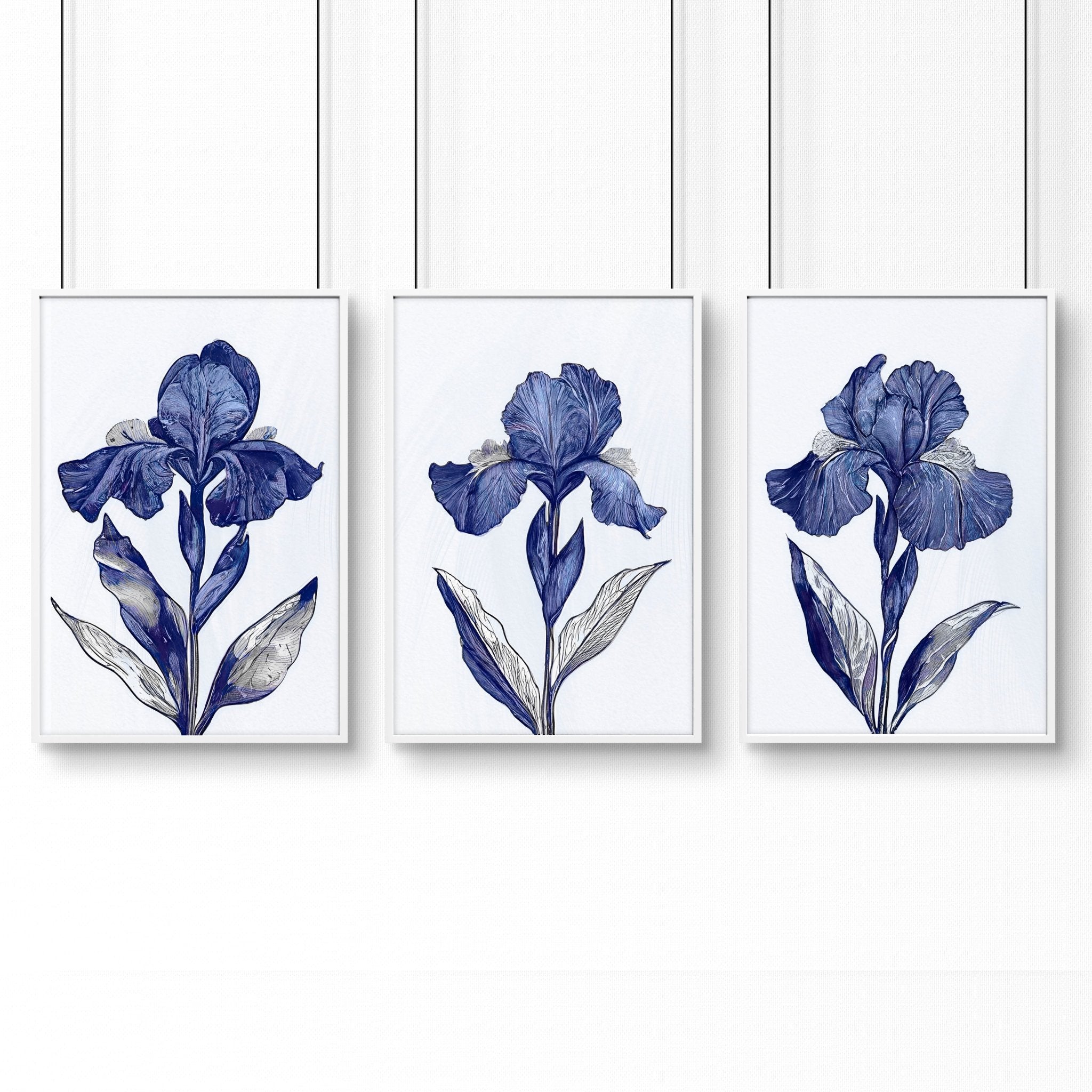 Large Wall Hanging | Set of 3 Botanical Wall art Prints