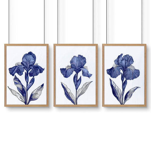 Large Wall Hanging | Set of 3 Botanical Wall art Prints