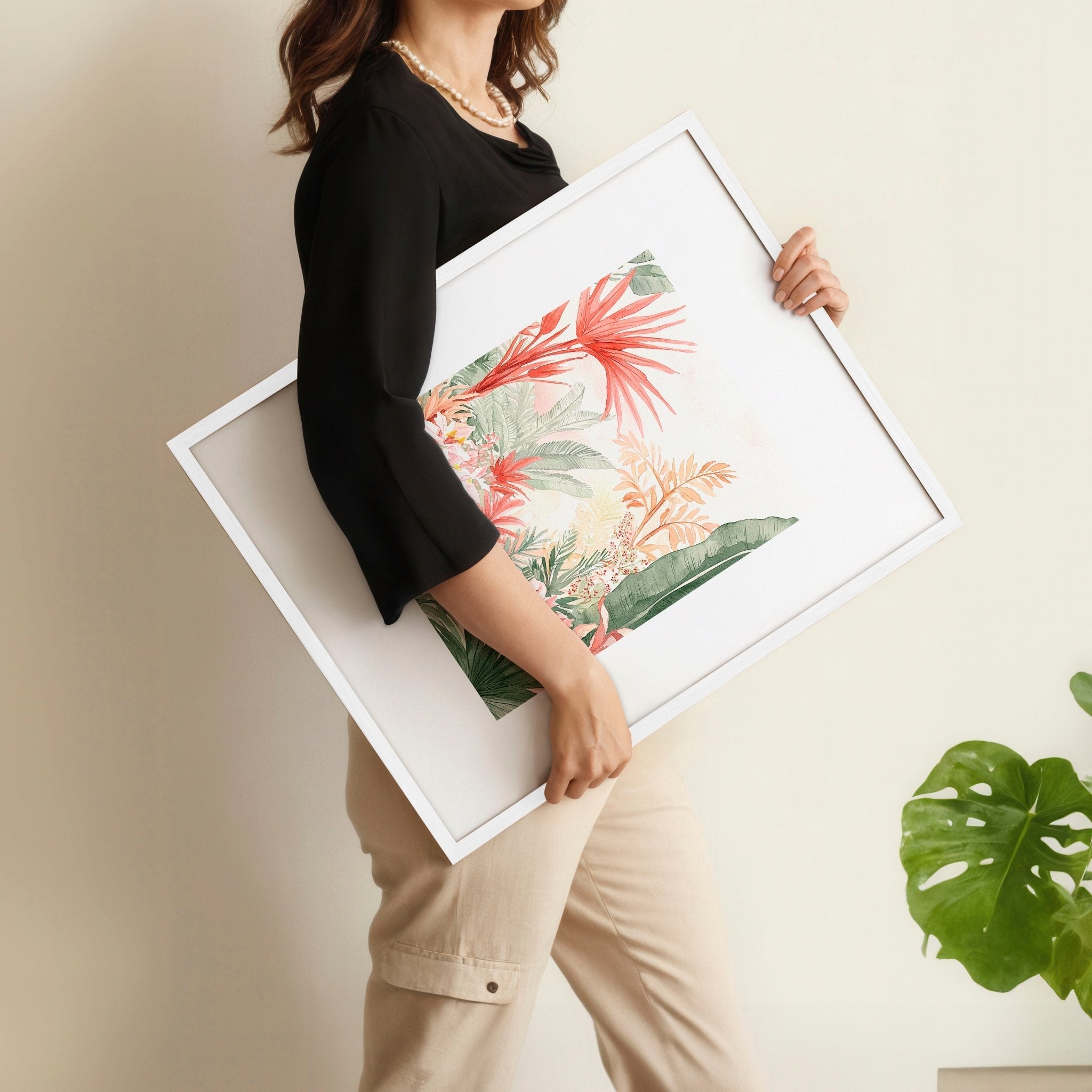 Large Wall Paintings Framed | Set of 3 Beach Decor Wall art Prints