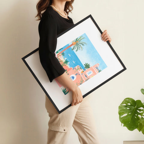 Large Wall Pictures Living Room | Set of 3 Beach Decor Wall art Prints