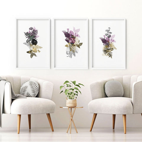 Large wall prints | set of 3 wall art for living room