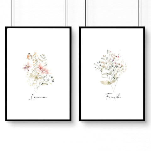 Laundry Room Posters | Set of 2 wall art prints