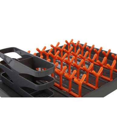 Orange and black plastic multi-tiered laurie grey and orange dish drainer perfect as an orange dish drainer