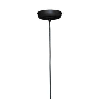 Lavis teardrop black finish pendant light with sleek cylindrical fixture and black finish cord in matte black finish
