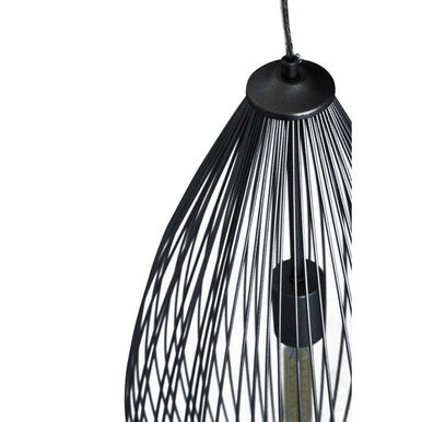 Black finish teardrop black finish pendant light with sleek wireframe design perfect for modern lighting needs