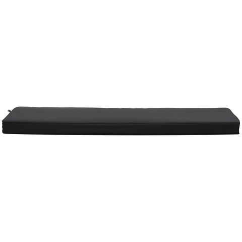 Outsunny 2-Seater Garden Bench Cushion with Ties, Swing Chair Cushion, Replacement Cushion for Outdoor Furniture, 110 x 46 cm, Black