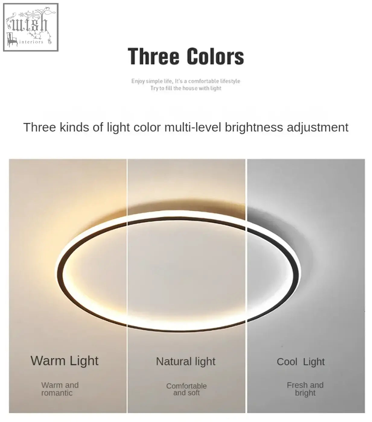 Modern oval-shaped ring flush mount led ceiling light with black frame and frosted glass diffuser dimmable flush mount