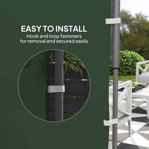 Outsunny 195 x 295cm Replacement Gazebo Sidewall - Green