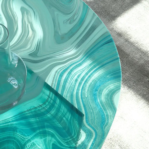 Leila coffee tables glass coffee table Green