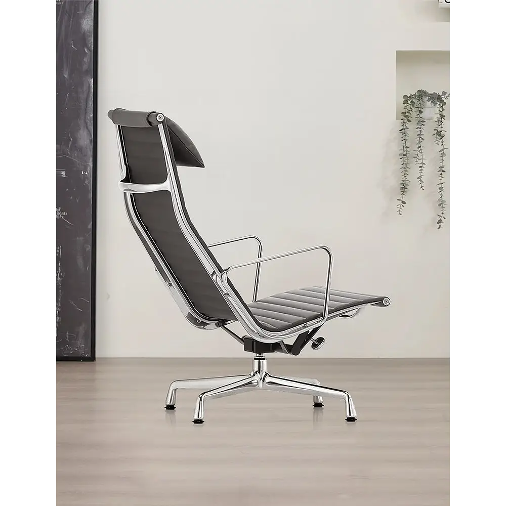 Lemos Swivel Lounge Chair With Pillow & Footstool - Swivel Chair