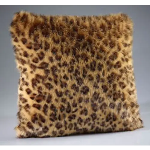 Leopard Print Faux Fur Cushion - Cushion