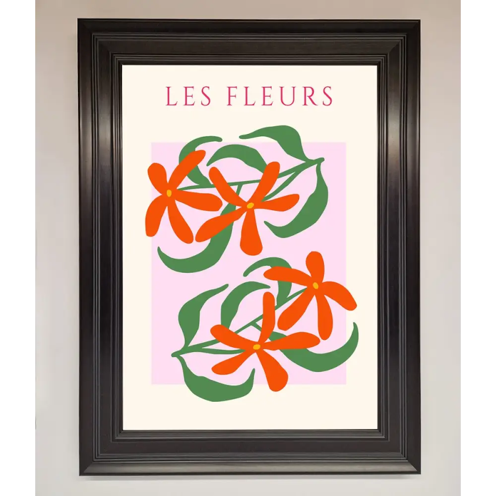 Les Fleurs Framed Print - A1 (59.4 x 84.1 cm) / Matt Black - Framed Print