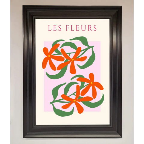 Les Fleurs Framed Print - A1 (59.4 x 84.1 cm) / Matt Black - Framed Print