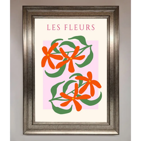 Les Fleurs Framed Print - A3 (29.7 x 42 cm) / Silver - Framed Print