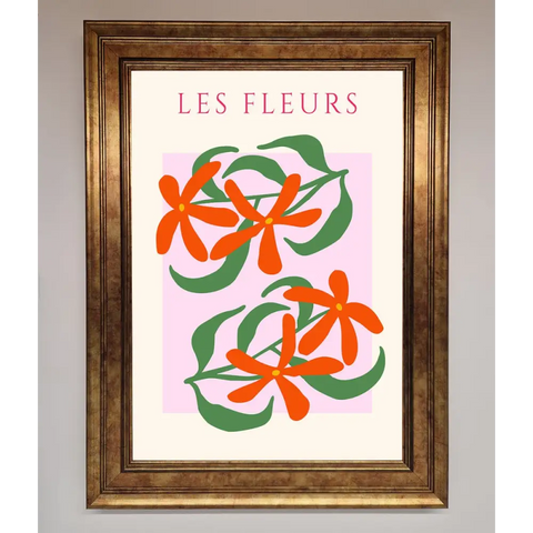 Les Fleurs Framed Print - B0 (100 x 141 cm) / Bronze - Framed Print