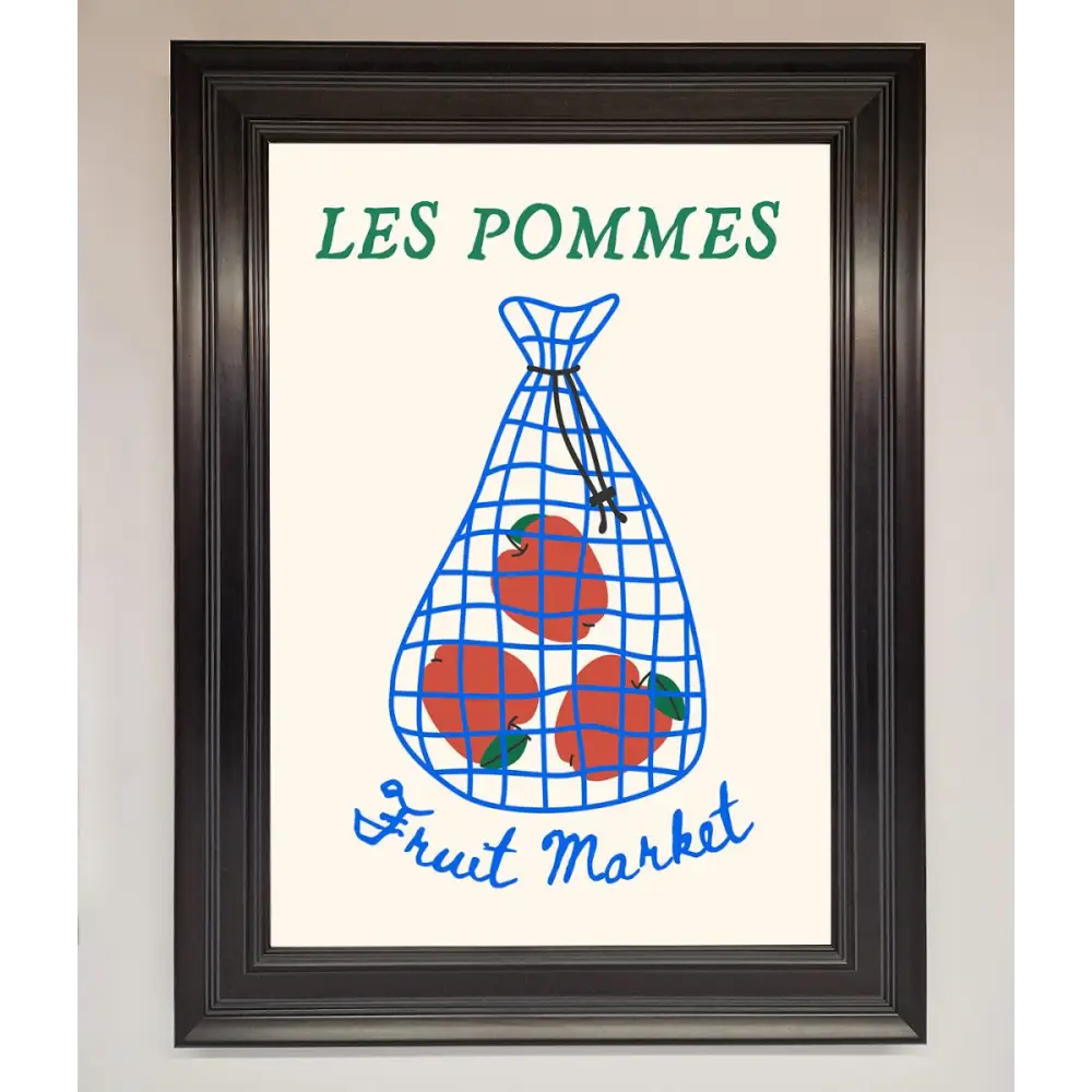 Les Pommes Framed Print - A1 (59.4 x 84.1 cm) / Matt Black - Framed Print
