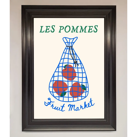 Les Pommes Framed Print - A1 (59.4 x 84.1 cm) / Matt Black - Framed Print
