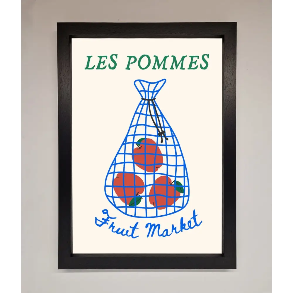 Les Pommes Framed Print - A3 (29.7 x 42 cm) / Black - Framed Print