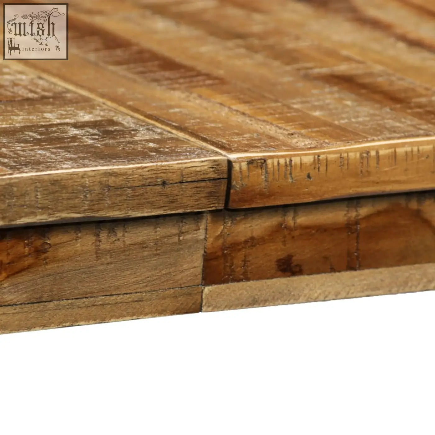 Levant reclaimed wood dining table with rustic weathered finish and visible grain patterns reclaimed wood 180cm