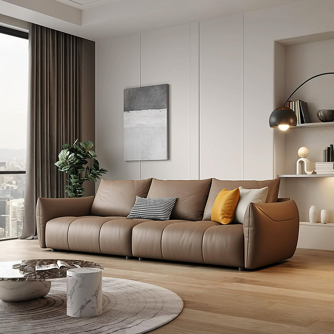 Levi Italia Two Seater, Three Seater, Four Seater Sofa, Brown