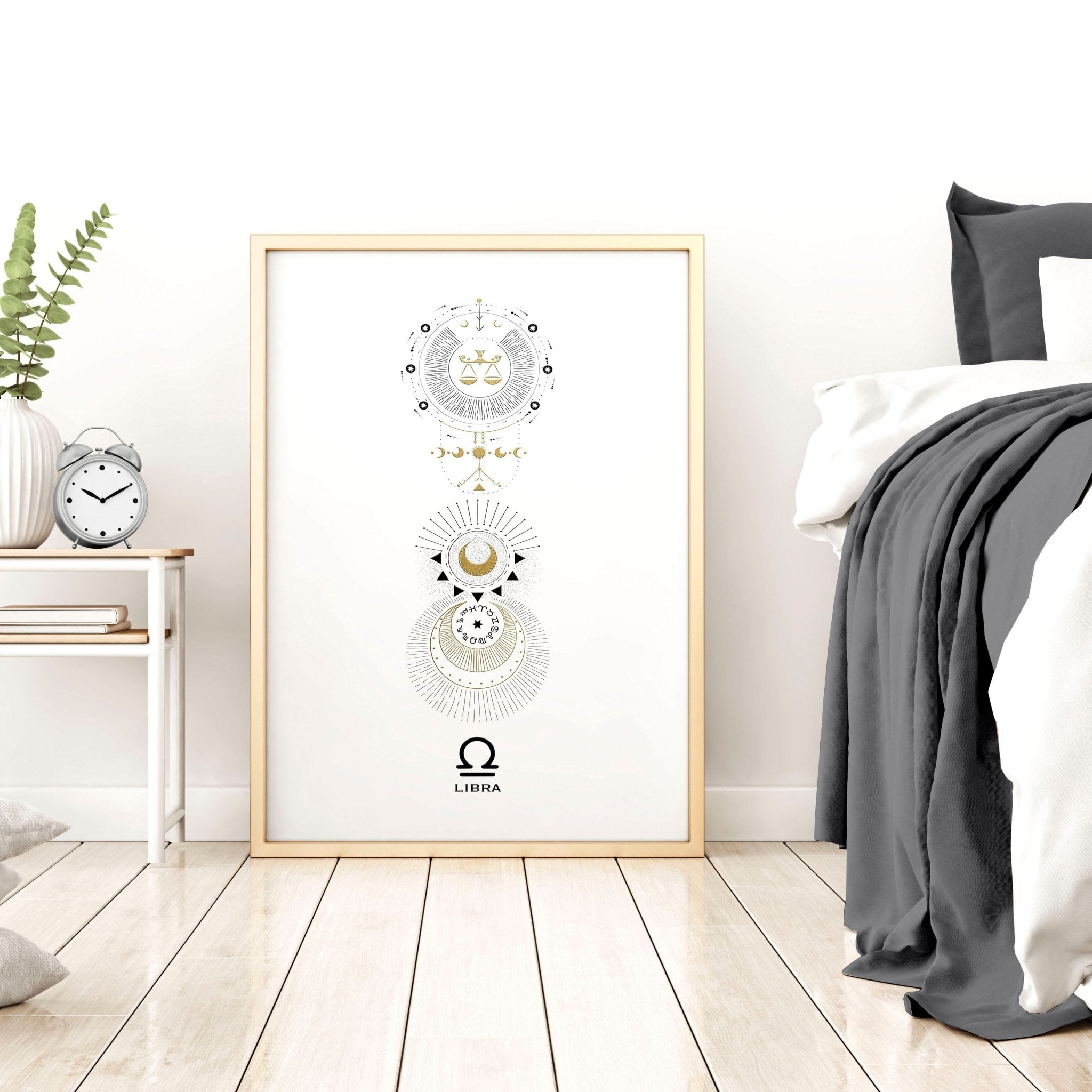 Libra wall art print | Zodiac horoscope signs