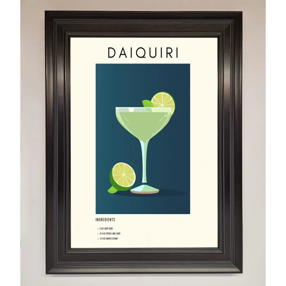 Lime Daiquiri Framed Poster - A1 (59.4 x 84.1 cm) / Matt Black - Framed Print
