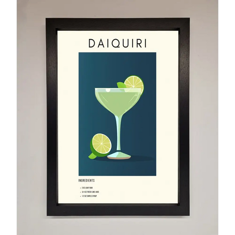 Lime Daiquiri Framed Poster - A3 (29.7 x 42 cm) / Black - Framed Print
