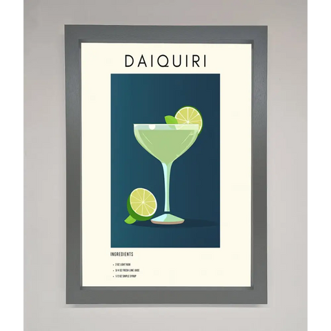 Lime Daiquiri Framed Poster - A3 (29.7 x 42 cm) / Dark Grey - Framed Print