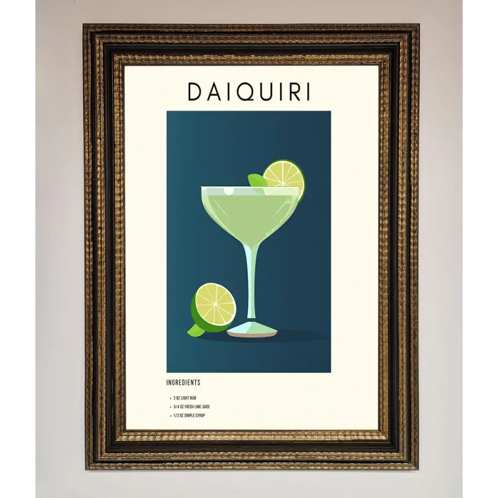 Lime Daiquiri Framed Poster - A3 (29.7 x 42 cm) / Ornate Gold Black - Framed Print