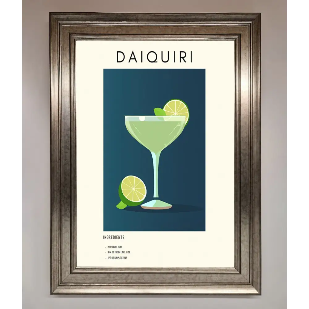 Lime Daiquiri Framed Poster - A3 (29.7 x 42 cm) / Silver - Framed Print