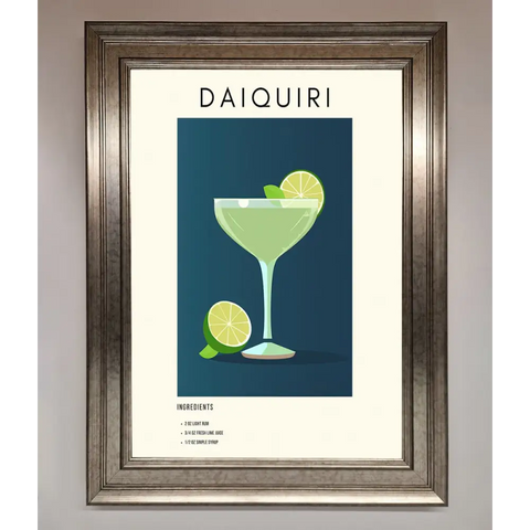Lime Daiquiri Framed Poster - A3 (29.7 x 42 cm) / Silver - Framed Print