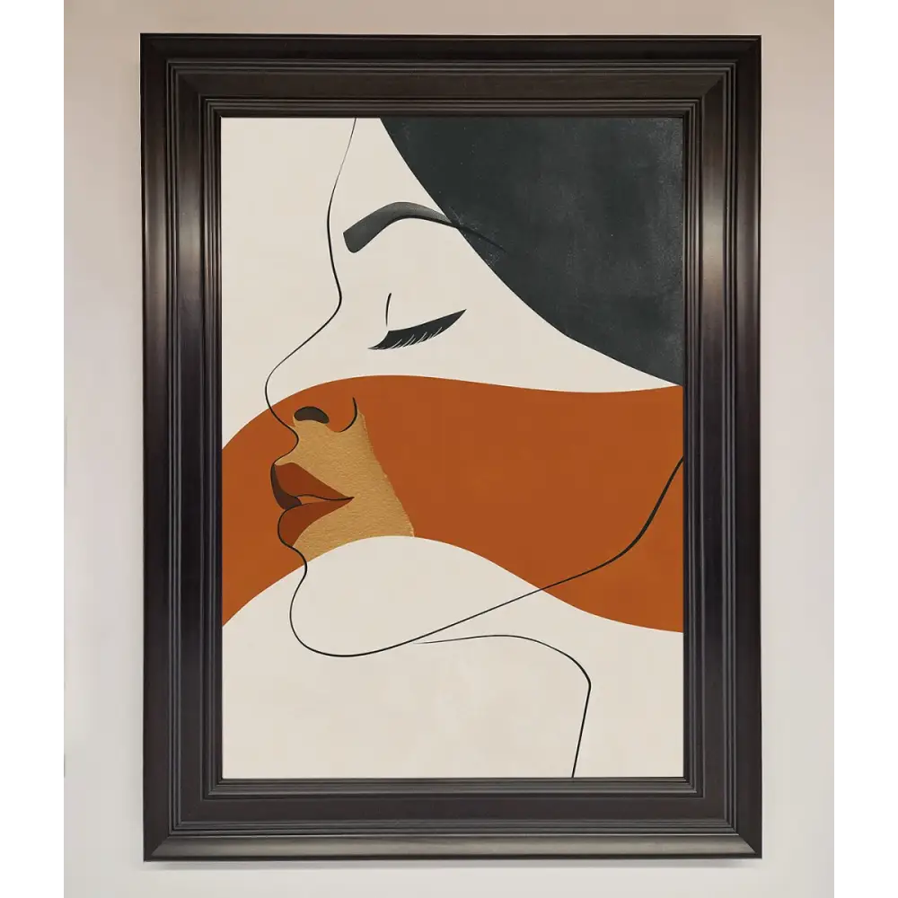 Line Drawing Flow Framed Wall Art - A1 (59.4 x 84.1 cm) / Matt Black - Framed Print