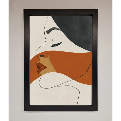 Line Drawing Flow Framed Wall Art - A3 (29.7 x 42 cm) / Black - Framed Print