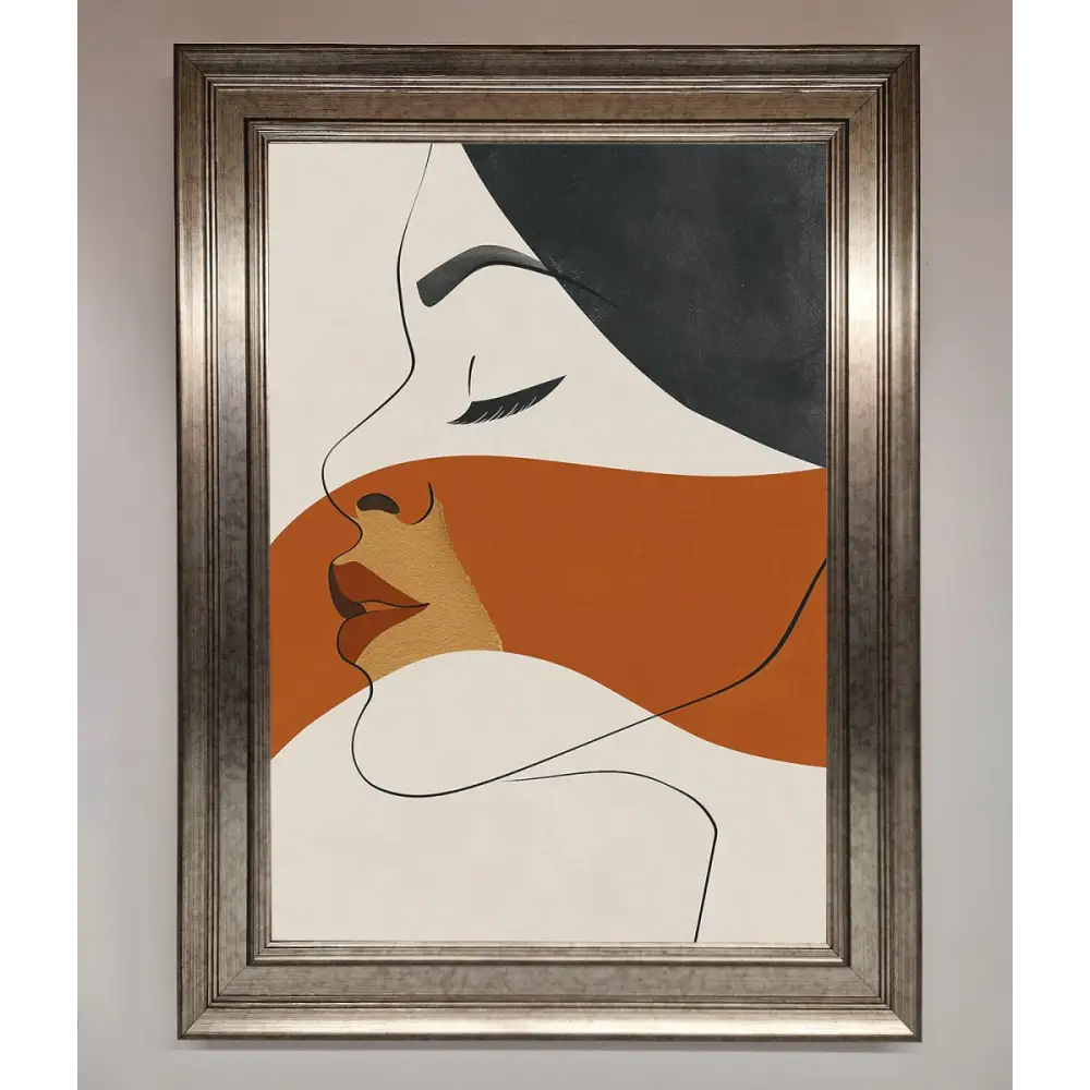 Line Drawing Flow Framed Wall Art - A3 (29.7 x 42 cm) / Silver - Framed Print